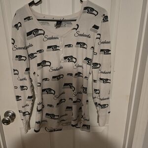 NFL Seattle Seahawks White Button-Up Shirt